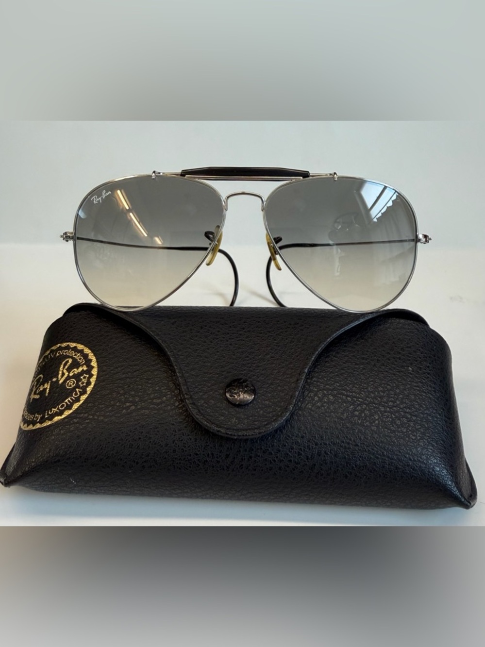 Ray-Ban Outdoorsman Black Chrome RB3030 Gradient Glass + Case
